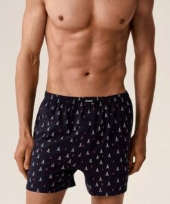 Alternative view of Bokserki Atlantic 2 sztuki eleganckie pudełko swobodne granatowe