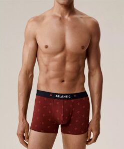 Alternative view of Bokserki Atlantic 2 sztuki w eleganckim pudełku granat bordo serca