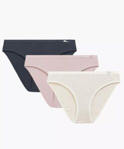 Figi damskie Majtki Atlantic Sport Zestaw 3 szt. Beż grafit różowy