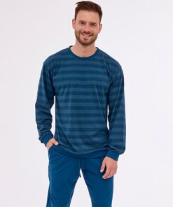Piżama męska Cornette 117/278 Loose 13 paski niebieska