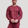 Piżama męska Cornette 117/320 Loose 16 paski bordowa