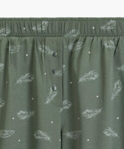 Alternative view of Piżama damska Atlantic długi rękaw 100% bawełna róż zielony