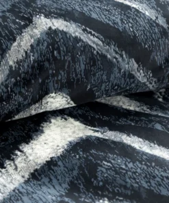 Alternative view of Pościel w granatowo beżowy wzór z satyny bawełnianej – Polska Pościel