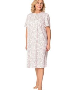 Alternative view of Koszula nocna Martel rozpinana Krótki rękaw wzór pomarańczowy