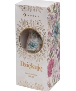 Alternative view of Kapcie damskie Moraj zakryte palce kremowe w kwiaty w pudełku