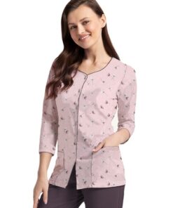 Alternative view of Piżama damska Luna 388 rozpinana koszula 3/4 długości róż brązowa