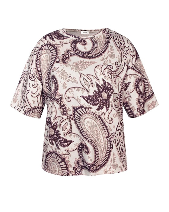 Piżama damska Mefemi Iris krótki rękaw kawowo brązowa - obrazek 5