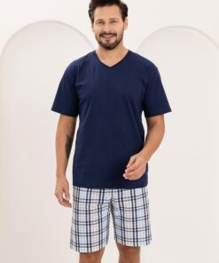 krótka piżama bawełniana meska regina