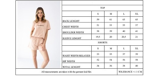 Bambusowa Piżama damska Sensis krótkie spodenki karmelowy beż - obrazek 5