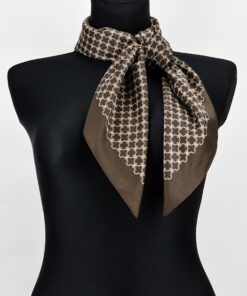 Alternative view of Elegancka apaszka damska czekoladowa