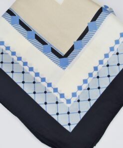 Alternative view of Elegancka apaszka damska szaro niebieski wzór