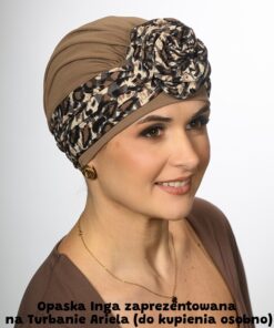 Opaska z drutem Inga – kawowa panterka