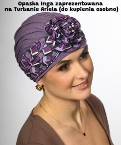 Opaska z drutem Inga – śliwkowa