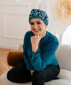 Alternative view of Opaska z drutem Inga – turkusowy wzorek