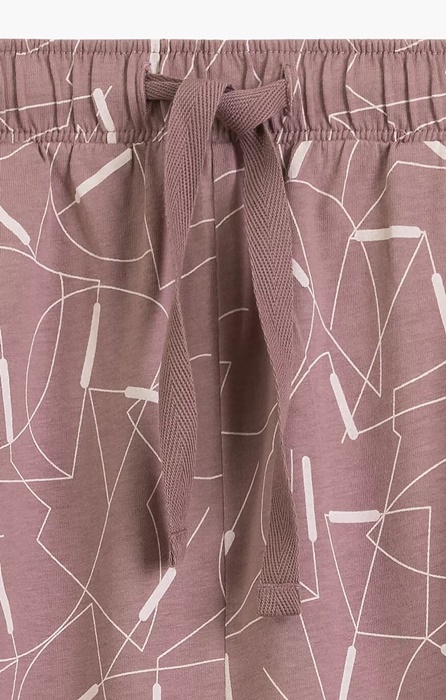 Piżama damska Atlantic Bawełniana krótkie spodenki pudrowy - obrazek 4