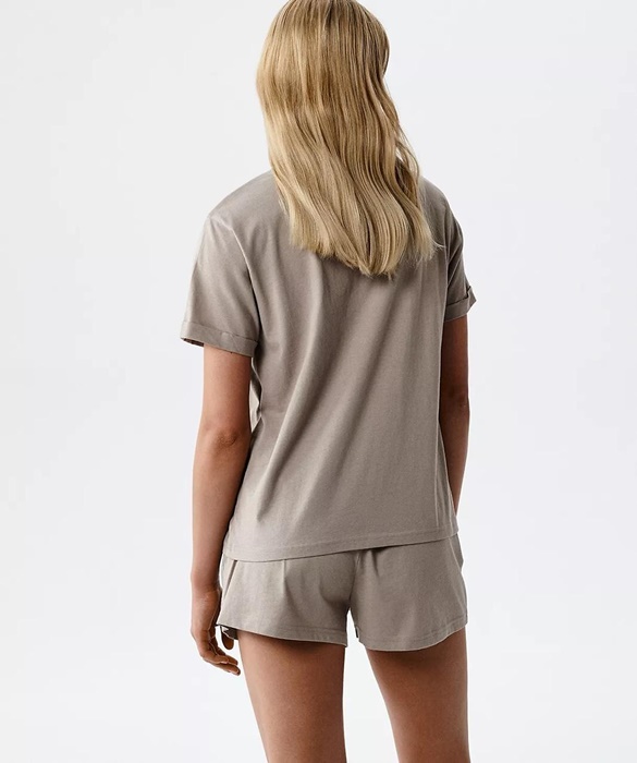 Piżama damska Atlantic 100% bawełna krótkie spodnie skalna - obrazek 2