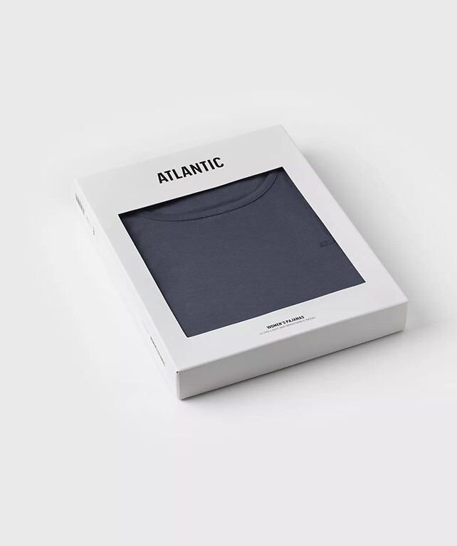 Piżama damska Atlantic krótki rękawek krótkie spodenki navy grafit - obrazek 6