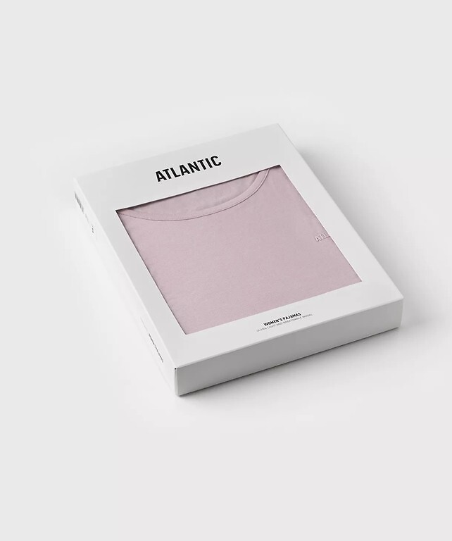 Piżama damska Atlantic krótki rękawek krótkie spodenki pudrowa - obrazek 6