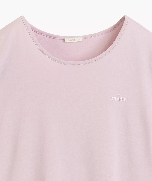 Piżama damska Atlantic krótki rękawek krótkie spodenki pudrowa - obrazek 5