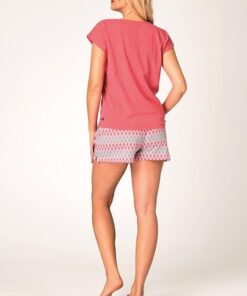 Alternative view of Piżama damska KEY krótki rękaw i krótkie spodnie koralowa