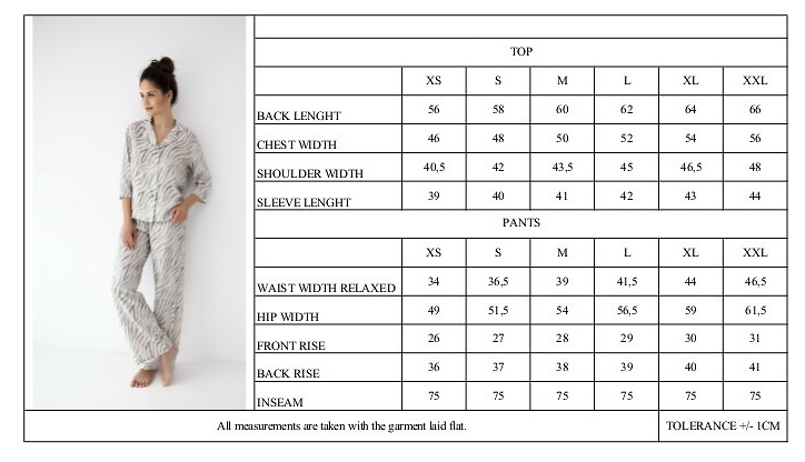 Ekskluzywna Piżama damska Sensis rozpinana rękaw 7/8 Premium pasy beż - obrazek 9