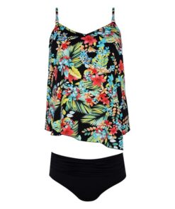 Alternative view of Dwuczęściowy kostium kąpielowy BEZ fiszbin tankini kolorowe