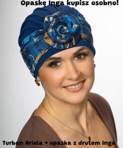 Alternative view of Turban Ariela granatowy