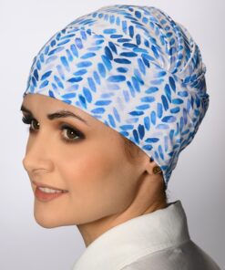 Turban Ariela biało niebieski