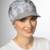 Turban Ariela Zestaw turban szary + daszek szary