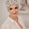 Turban Ariela elegancki beż - obrazek 3