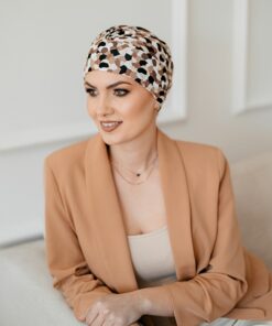 Alternative view of Turban Ariela kawowo beżowy mix