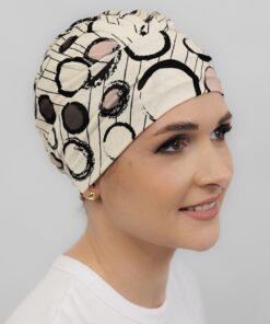 Turban Ariela waniliowy w koła