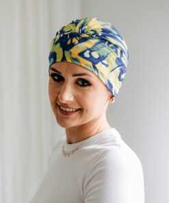 Turban Ariela zielono żółto niebieski