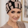 Turban Ariela czarno brązowy