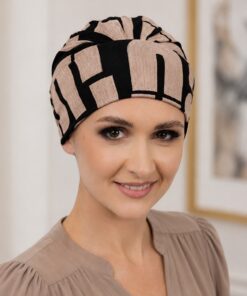 Turban Ariela czarno brązowy