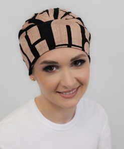 Turban Ariela czarno brązowy