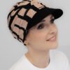 Turban Ariela Zestaw turban czarno brązowy + daszek czarny