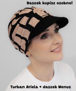 Alternative view of Turban Ariela czarno brązowy