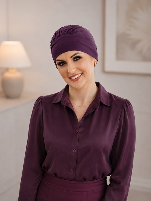Turban Ariela śliwka - obrazek 3