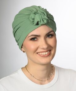 Turban Dorota z supłem – groszek zielony