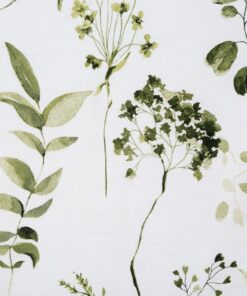 Alternative view of Biała pościel w zielone roślinki z satyny bawełnianej Polska pościel