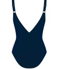 Alternative view of Jednoczęściowy kostium kąpielowy BEZ fiszbin granat turkus