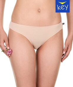 Figi damskie majtki Key pakiet 2 szt. Mini bikini Bambusowe beżowe