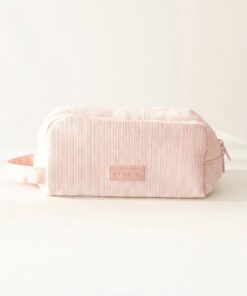 Alternative view of Kosmetyczka damska mała Sensis prążek pudrowy różowy