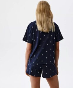 Alternative view of Piżama damska Atlantic krótki rękaw krótkie spodenki granatowa