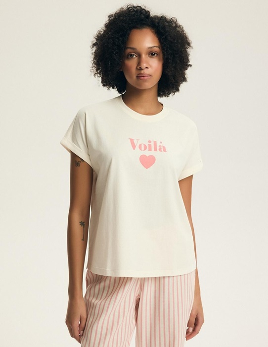 Piżama damska Henderson długie spodnie krótki rękaw różowa - obrazek 7