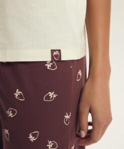 Alternative view of Piżama damska Henderson krótki rękaw spodnie 3/4 ecru brąz