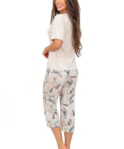 Alternative view of Jasna Piżama damska Donna krótki rękaw spodnie 3/4 ecru beżowy