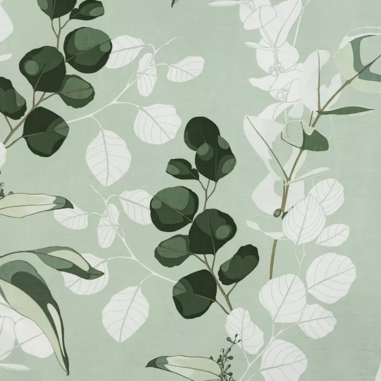 Zielona pościel w listki ze 100% bawełny miękkiej Satynowej Polska Pościel - obrazek 5