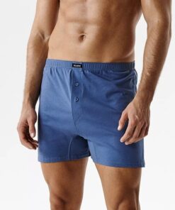 Bokserki Atlantic pakiet 2 sztuki 100% bawełniane denim granat